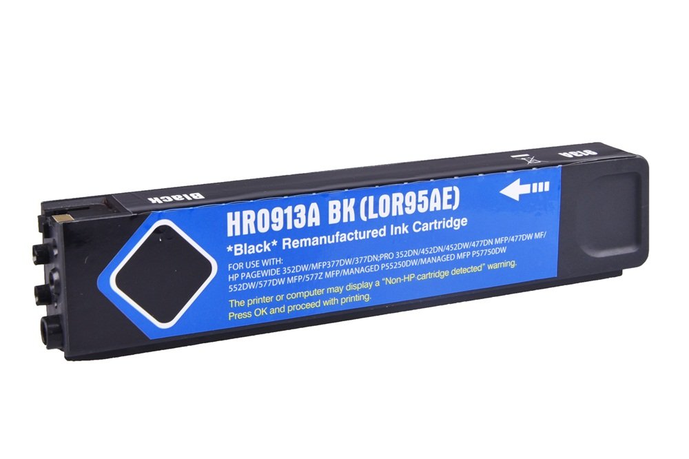 31510913 Reman HP PageWide Pro 352 Black Ink Ctg L0R95AE HP 913A - Image 1