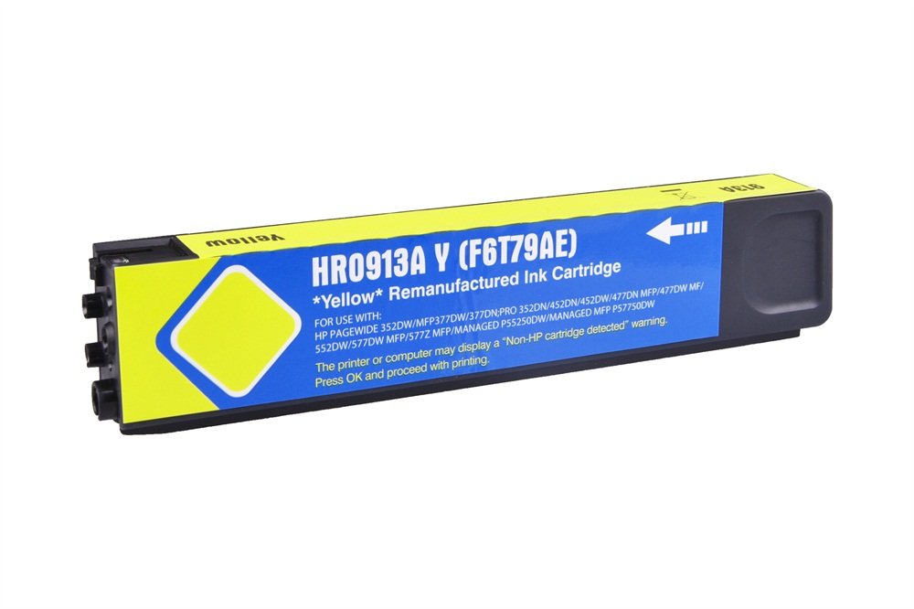 31510916 Reman HP PageWide Pro 352 Yellow Ink Ctg F6T79AE HP 913A - Image 1