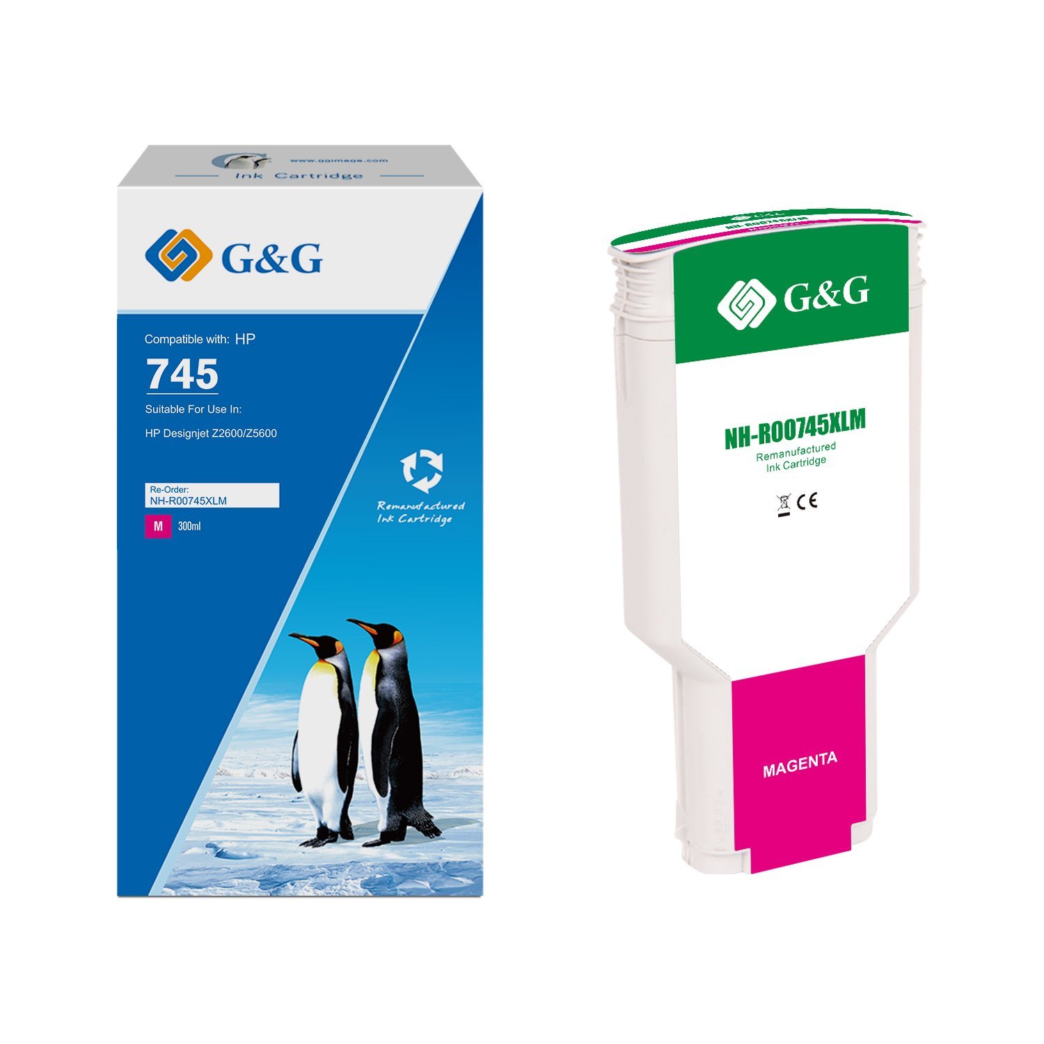 31512603_1 Reman GP G+G 745 Magenta High Capacity Ink Cartridge - Image 1