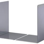 Durable Bookends Large Set of 2 Silver (2)