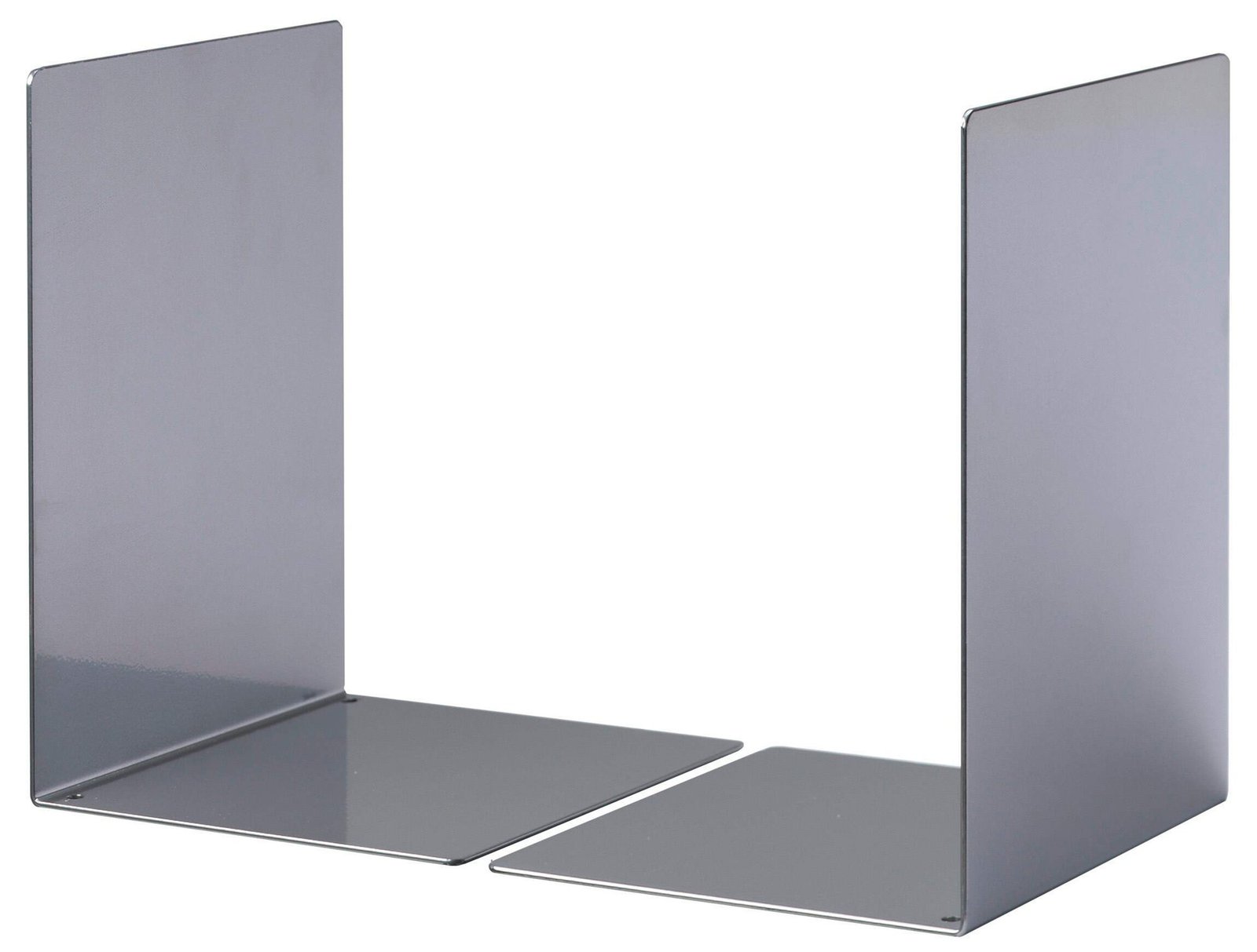 324423_1 Durable Bookends Large Set of 2 Silver (2) - Image 1
