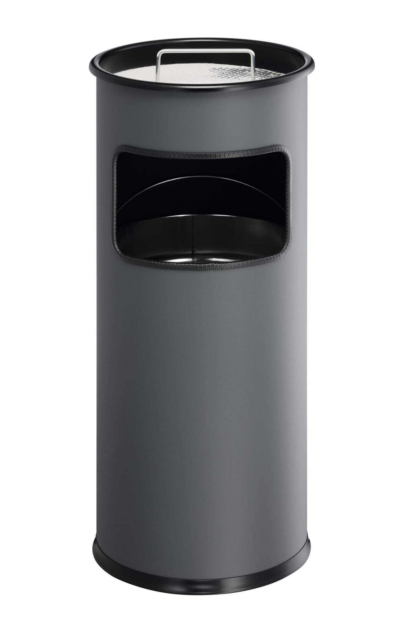 333058_1 Durable Round Ashtray Bin 17L Charcoal - Image 1