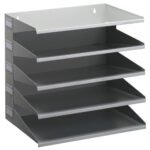 Durable 5 Compartment Letter Tray Metal