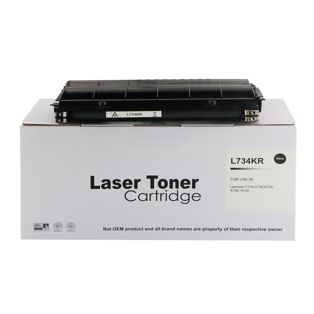 35130734 Reman Lexmark C734 Black Toner C734A2KG - Image 1