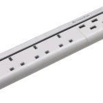 Snopake VariSocket 4 (4 USB) Surge Protected Power Board - 1 Power Board