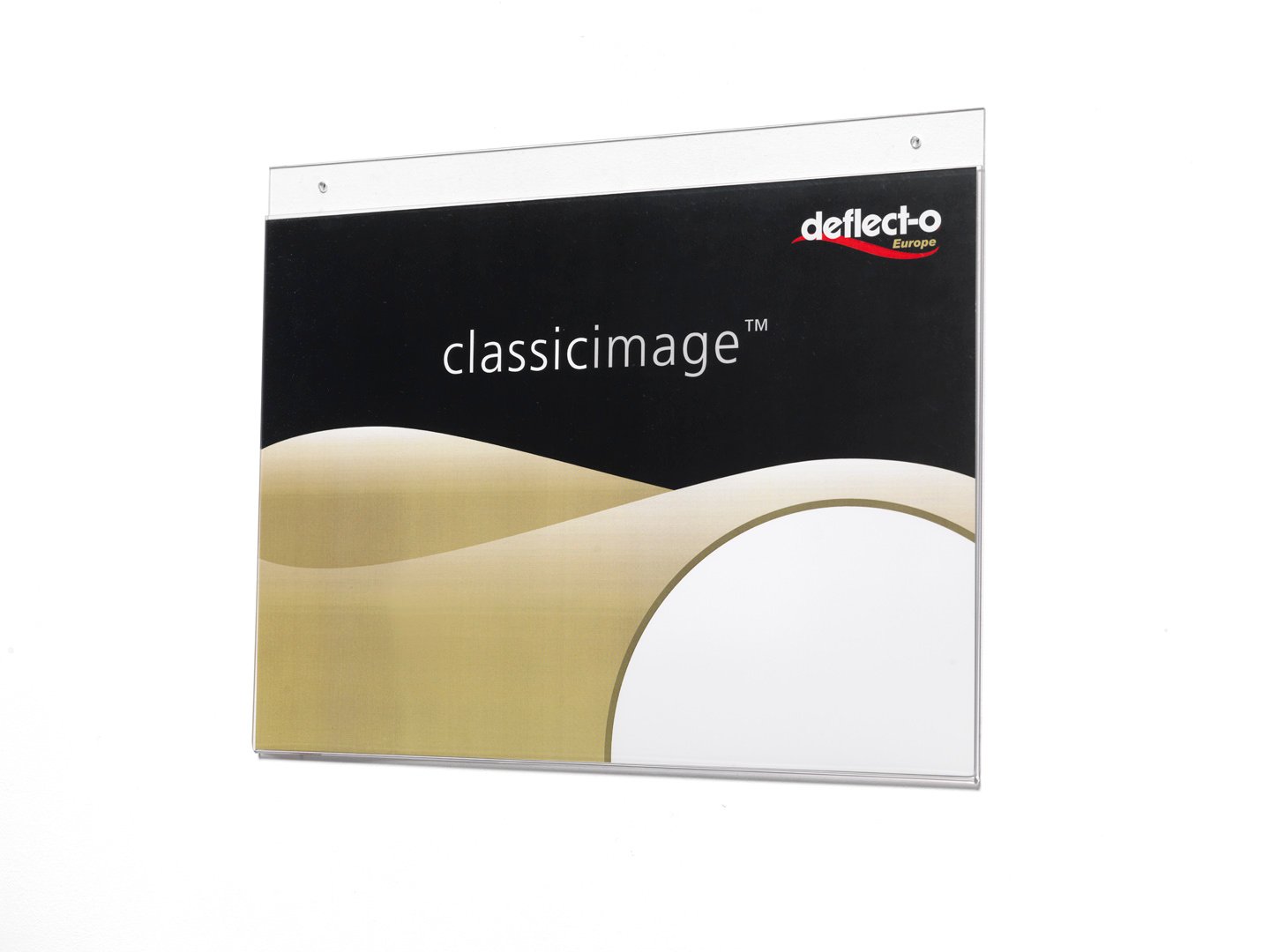 46901 Deflecto A4 Landscape Wall Sign Holder - Image 1