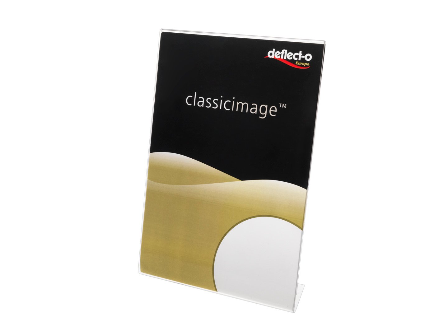 47401.main Deflecto A4 Portrait Slanted Sign Holder - Image 1