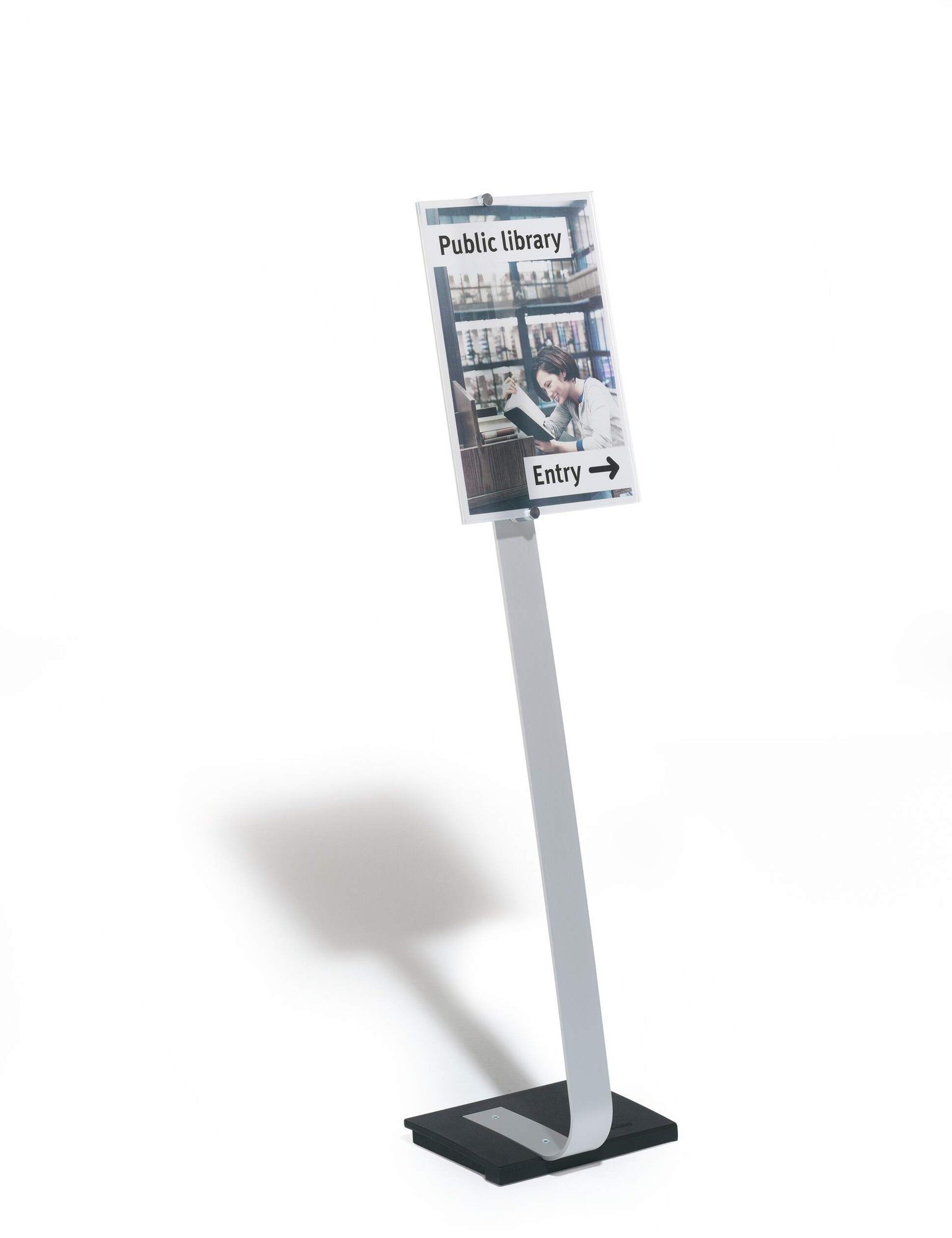 481923_1 Durable CRYSTAL SIGN Floor Stand A3 - Image 1