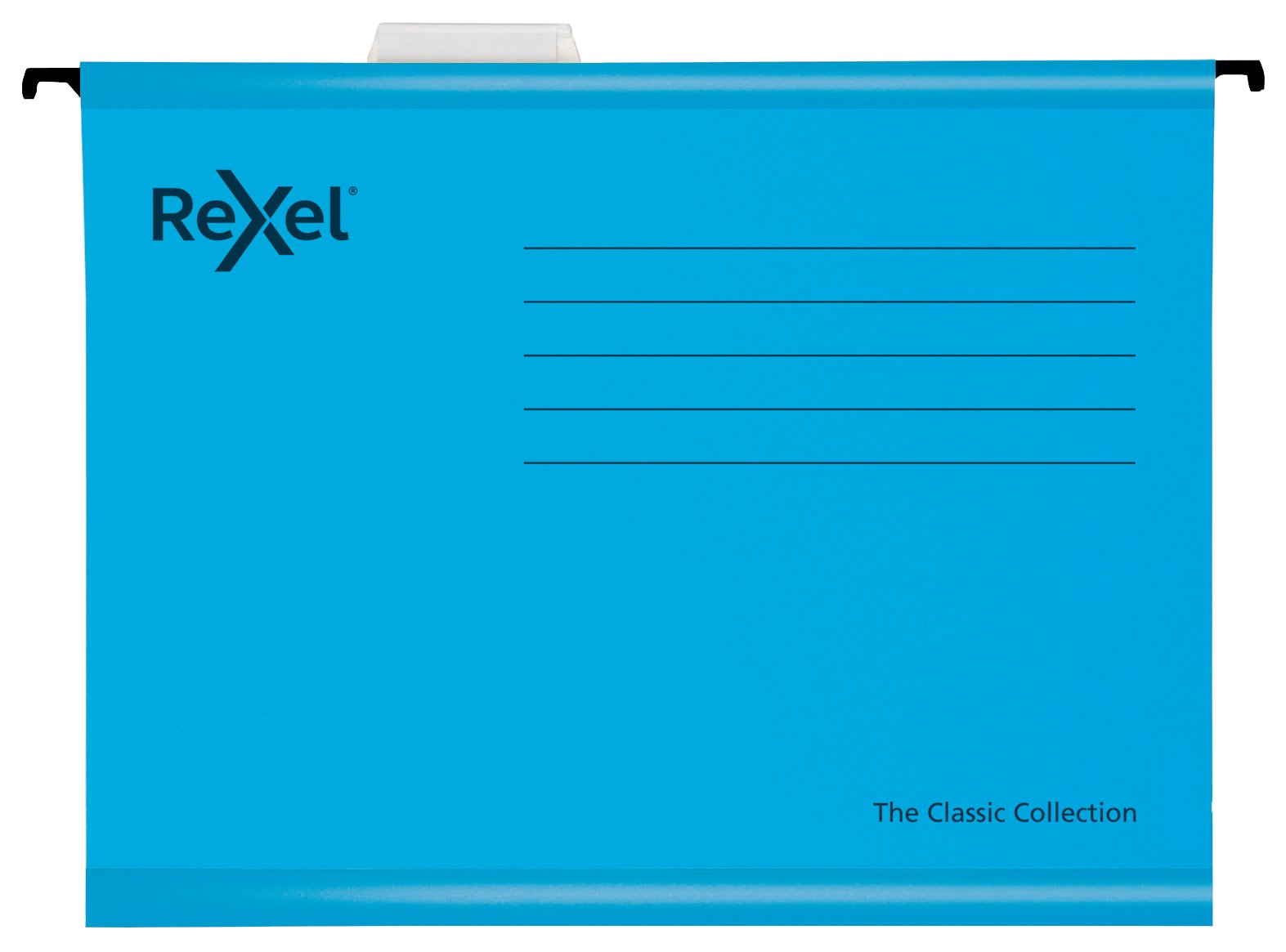 534174 Rexel Classic Foolscap Reinforced Suspension File 390mm Blue (25) - Image 1