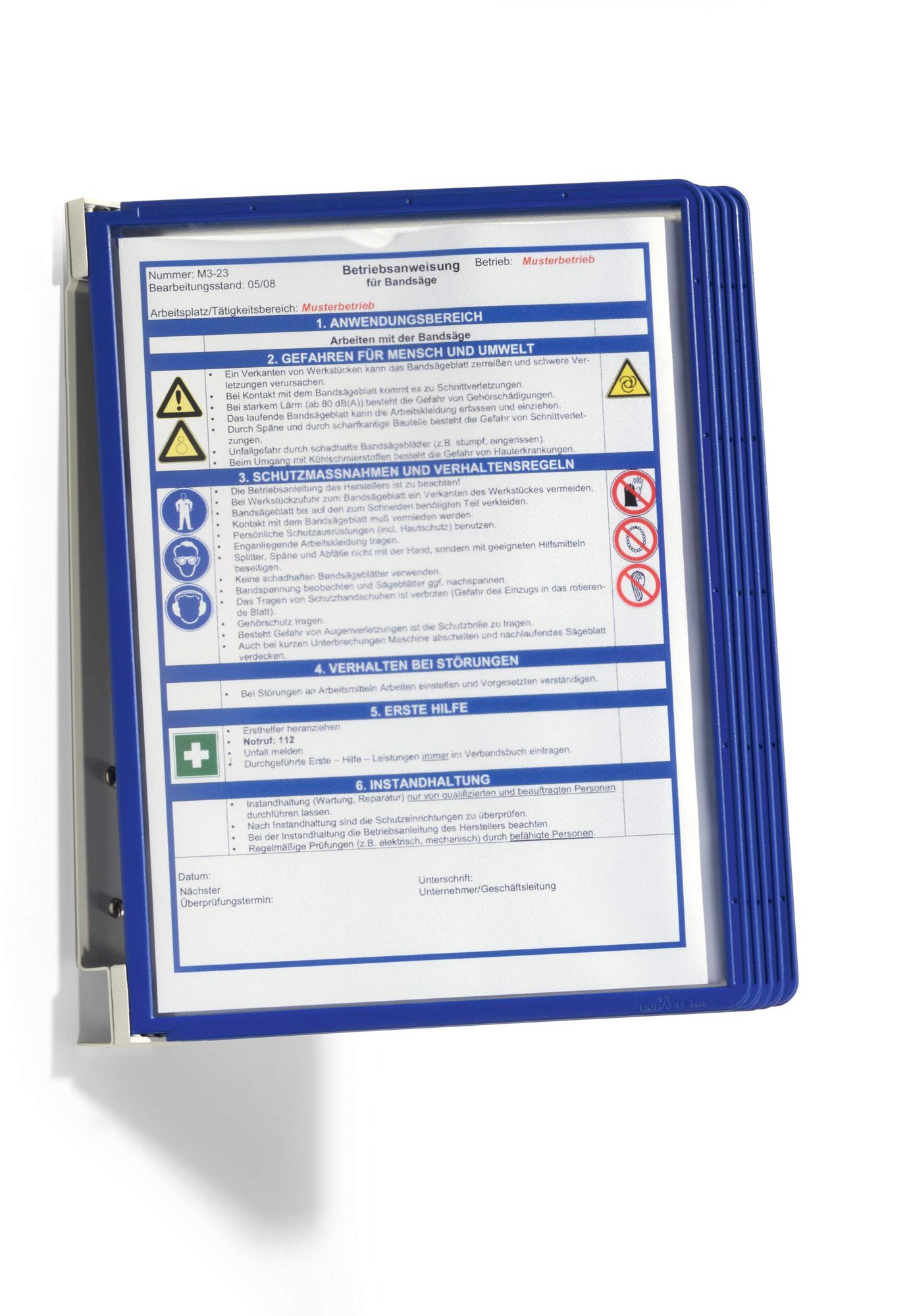 555107_1 Durable VARIO WALL 5 A4 Dark Blue - Image 1