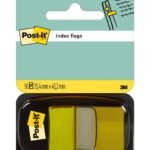 Post-itÂ® Index Flags Medium Yellow 25.4 mm x 43.2 mm 50 Flags/Dispenser 1 Dispenser/Pack