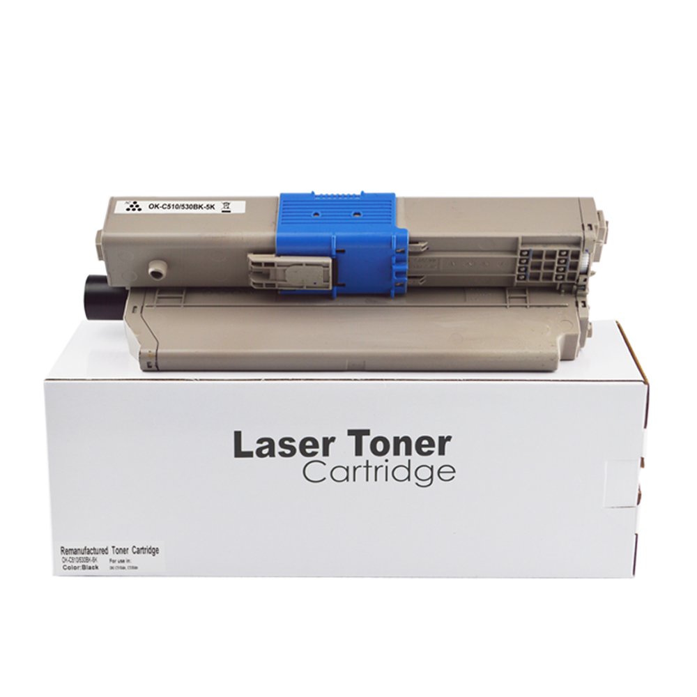 65110510 Reman OKI C510 Black Toner 44469804 44469803 - Image 1