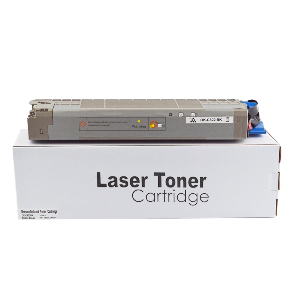 65110822 Reman OKI C822 Black Toner 44844616 - Image 1