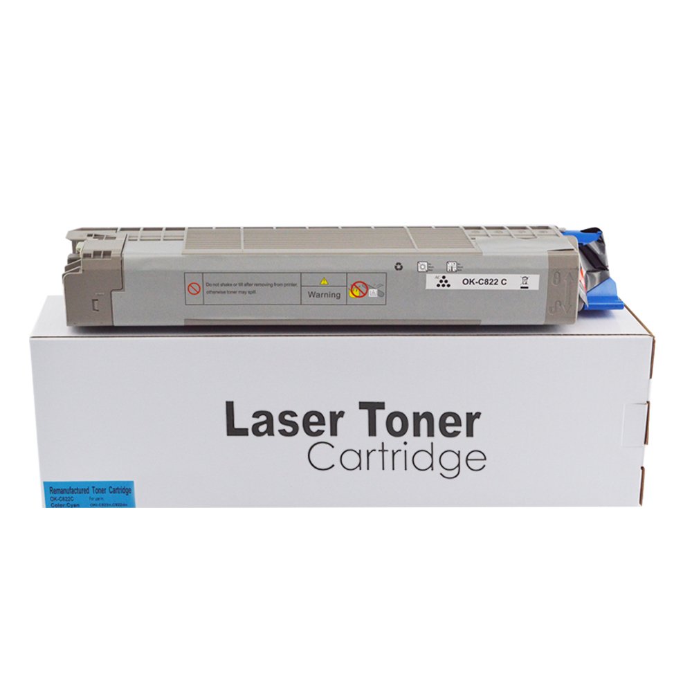 65110823 Reman OKI C822 Cyan Toner 44844615 - Image 1