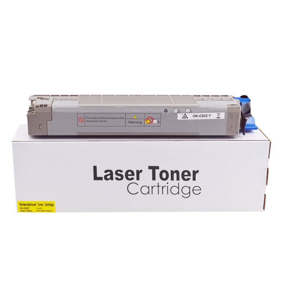 65110825 Reman OKI C822 Yellow Toner 44844613 - Image 1
