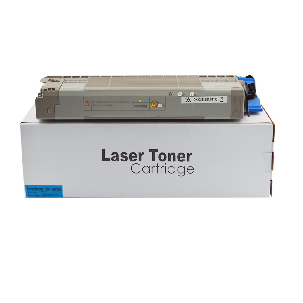 65110832 Reman OKI C831 Cyan Toner 44844507 - Image 1