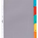 Durable 5 Part Numbered Index Divider