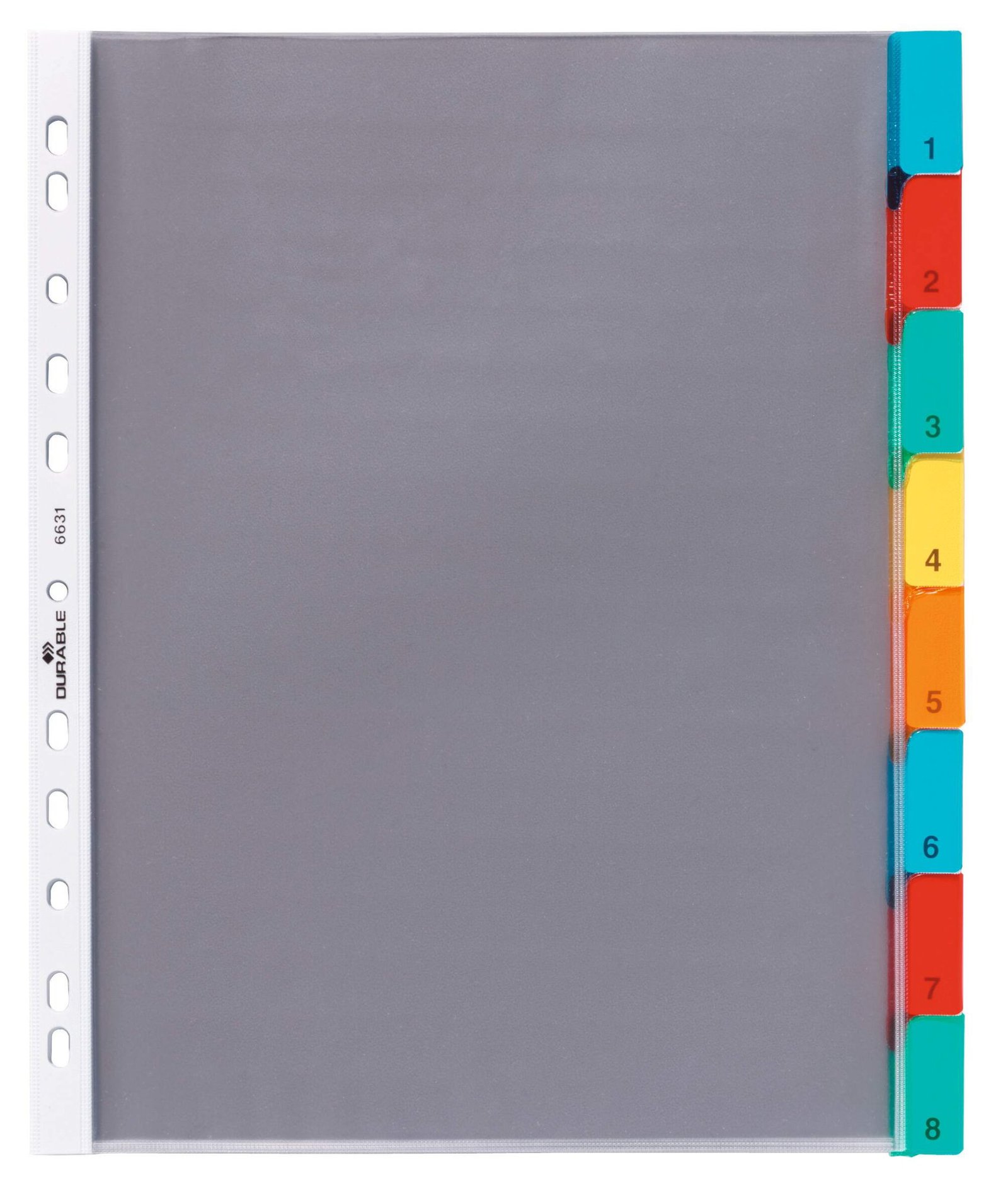 663119_1 Durable 8 Part Numbered Index Divider - Image 1
