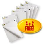 Post-itÂ® Super Sticky Self Stick Meeting Chart 559VP White 63.5 cm x 76.2 cm Promo Pack 4 + 2 FREE Pads/Pack 100% PEFC SGSCH-PEFC-COC-110078