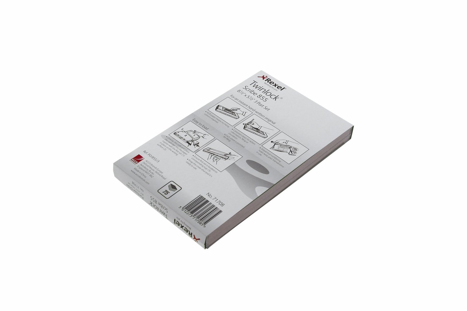 71704_1 Rexel Counter Sales Set Receipt Refill White (100) - Image 1