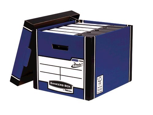 7260601_bb_premtallstorageboxbluopen Premium Tall Box Blue (FSC) Pack of 10 303x342x400mm - Image 1