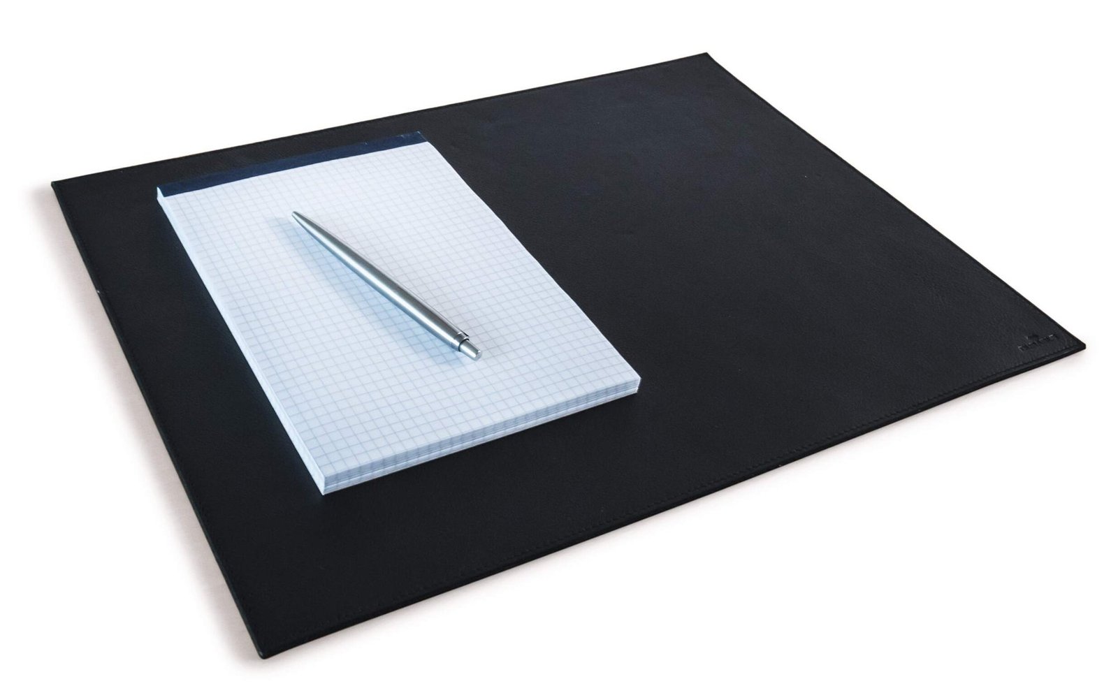 730401_1 Durable Leather Desk Mat 42x30cm Black - Image 1