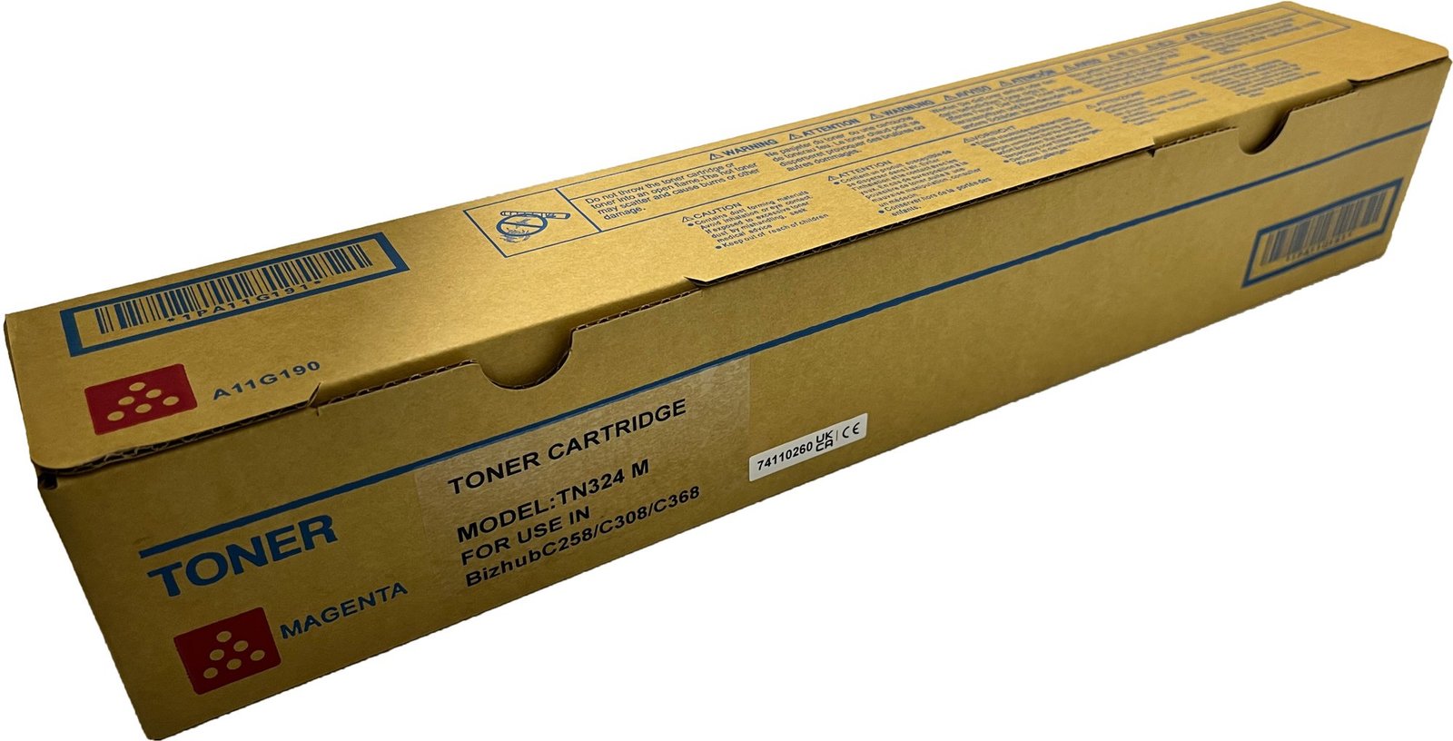 74110260 Comp Konica Minolta Bizhub C258 Magenta Toner TN324M A8DA350 - Image 1