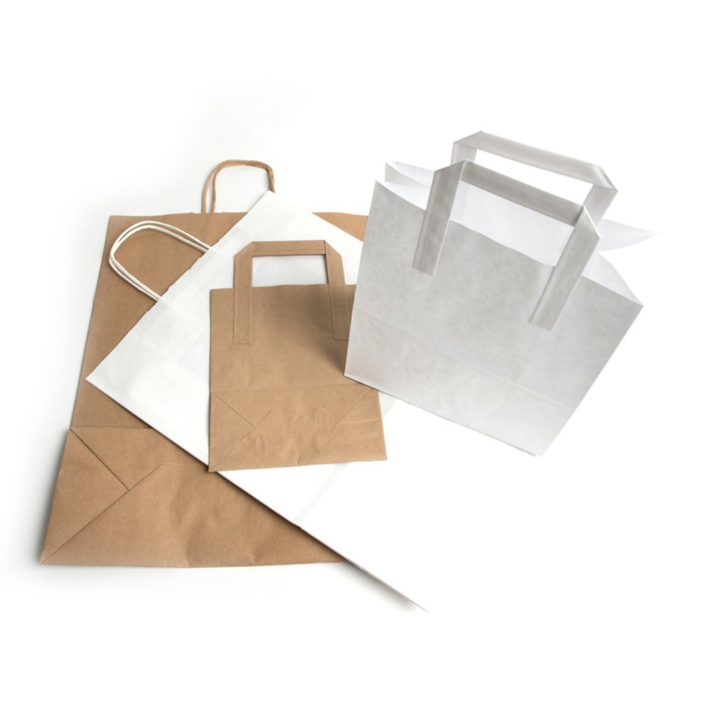 carrier_bag White Paper Carrier Bags 400 x 160 x 450mm (150) - Image 1
