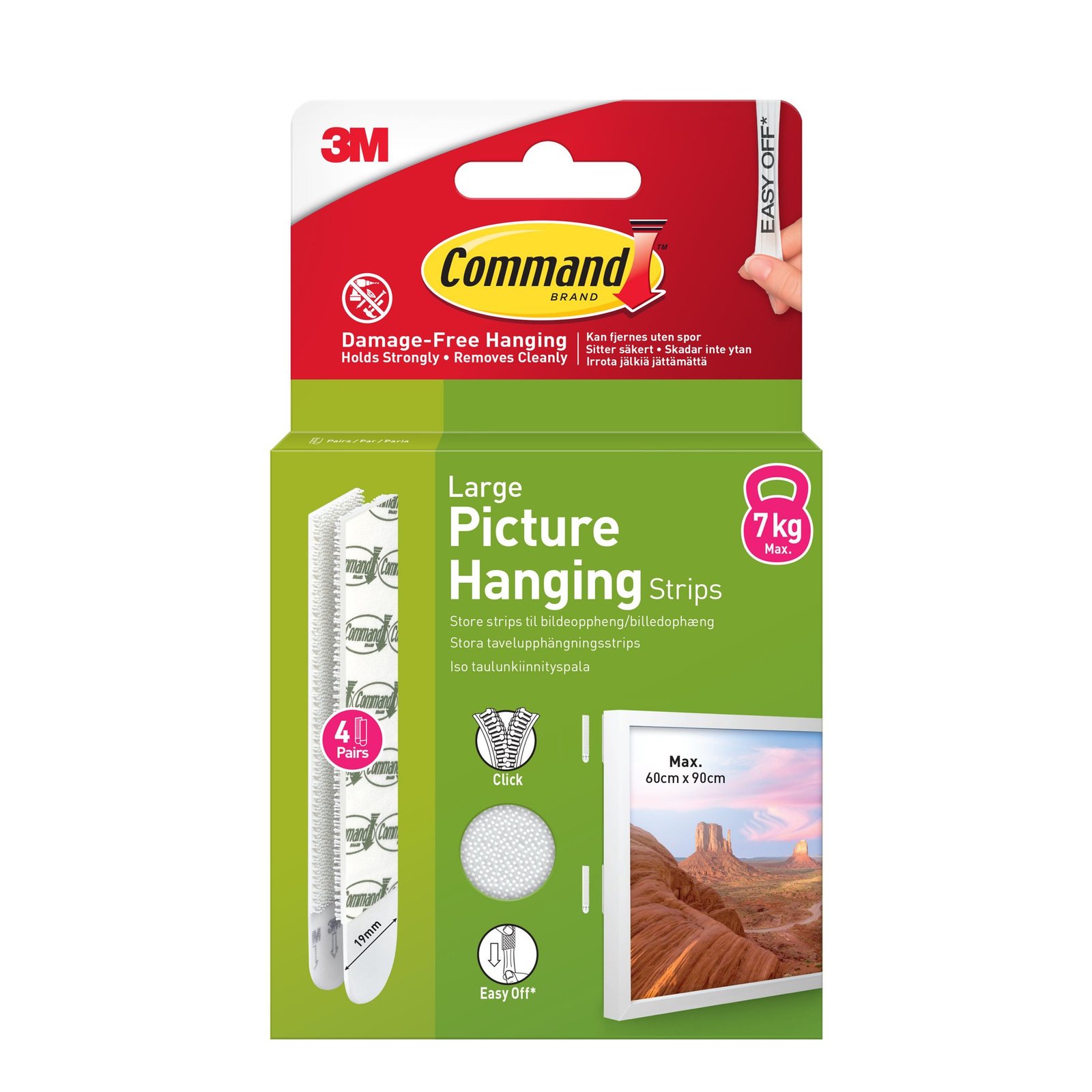 fb2a4f9a746fb5da5d2490c53edd3c265972b3cb Command Picture Hanging Strips 17206WHI-4-UKN White Large 4 Pairs (8 Strips) - Image 1