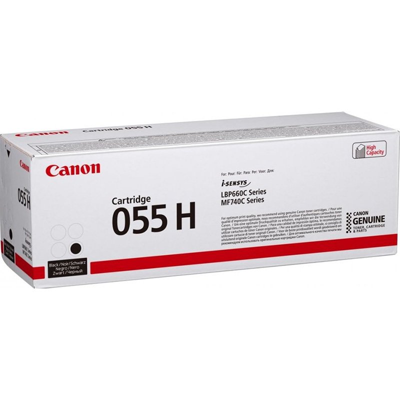 fus_545690 OEM Canon 055HBK Black High Cap 7600 Original Toner 3020C002 - Image 1