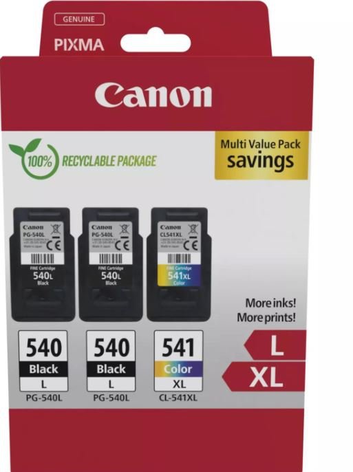 fus_828816 OEM Canon PG-540L x 2/CL-541XL Original Multipack Ink Cartridges (5224B017) - Image 1