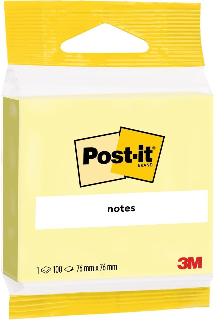 fus_896949 Post-it® Notes Canary Yellow 76 mm x 76 mm 100 Sheets/Pad 1 Pad/Pack 100% PEFC SGSCH-PEFC-COC-110078 - Image 1