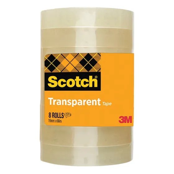 fus_931672 Scotch 508 Transparent Tape 19 mm x 66 m 8 Rolls/Pack Cardboard Pack - Image 1