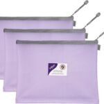 Snopake EVA Pastel Mesh HC Foolscap Zippa Bag - Purple- 3 Bags