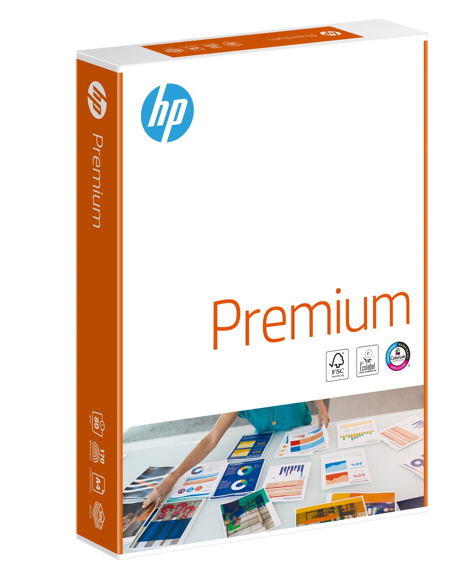 premium_iso_right_80gsm500sheets_hi HP FSC Premium A4 80GSM Ream of 500 Sheets - Image 1